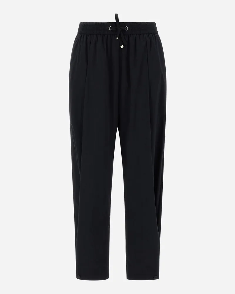 Herno Hose Aus Light Nylon Stretch Schwarz