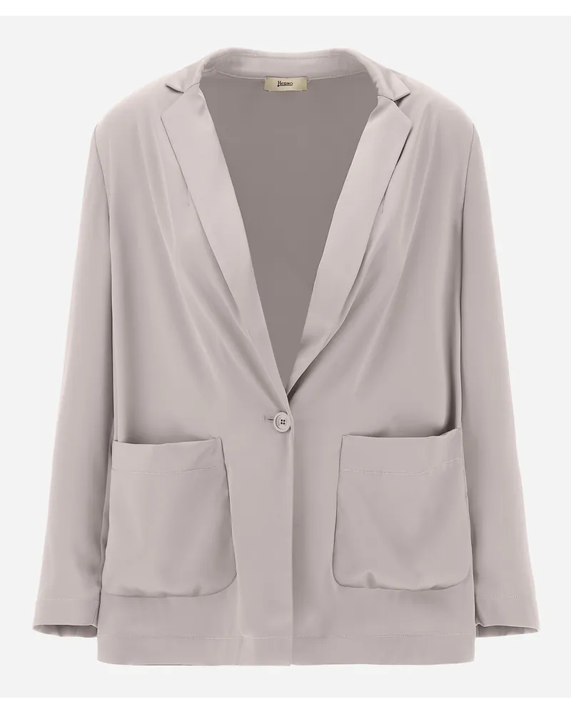 Herno Casual Satin Blazer Chantilly