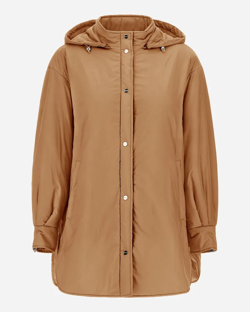 Herno Parka Aus Ecoage Und Monogram Camel
