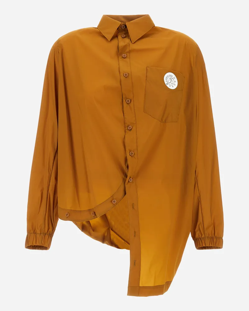 Herno Bluse Globe Aus Eco Cotton Feel Gold