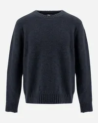 Herno Pullover Aus Plain Alpaca Wool Marineblau