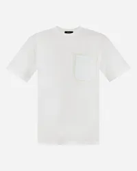 Herno T-shirt Aus Superfine Cotton Jersey Weiß