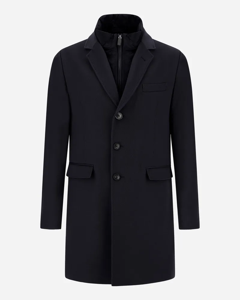 Herno Mantel Aus Reinem Kaschmir Und Nylon Ultralight - Mann Mäntel & Trenchcoats Dunkelblau Dunkelblau