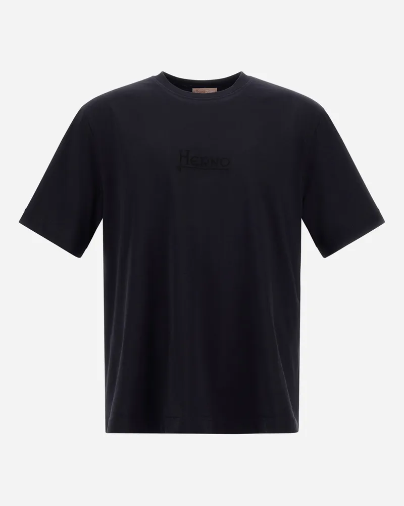 Herno T-shirt Resort Aus Reinem Cotton Jersey - Mann T-shirt & Polo-shirts Marineblau Marineblau