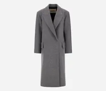 Mantel Aus Wollloden - Frau Mäntel & Trenchcoats Grau