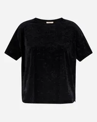 Herno T-shirt Aus Marbled Velvet Schwarz