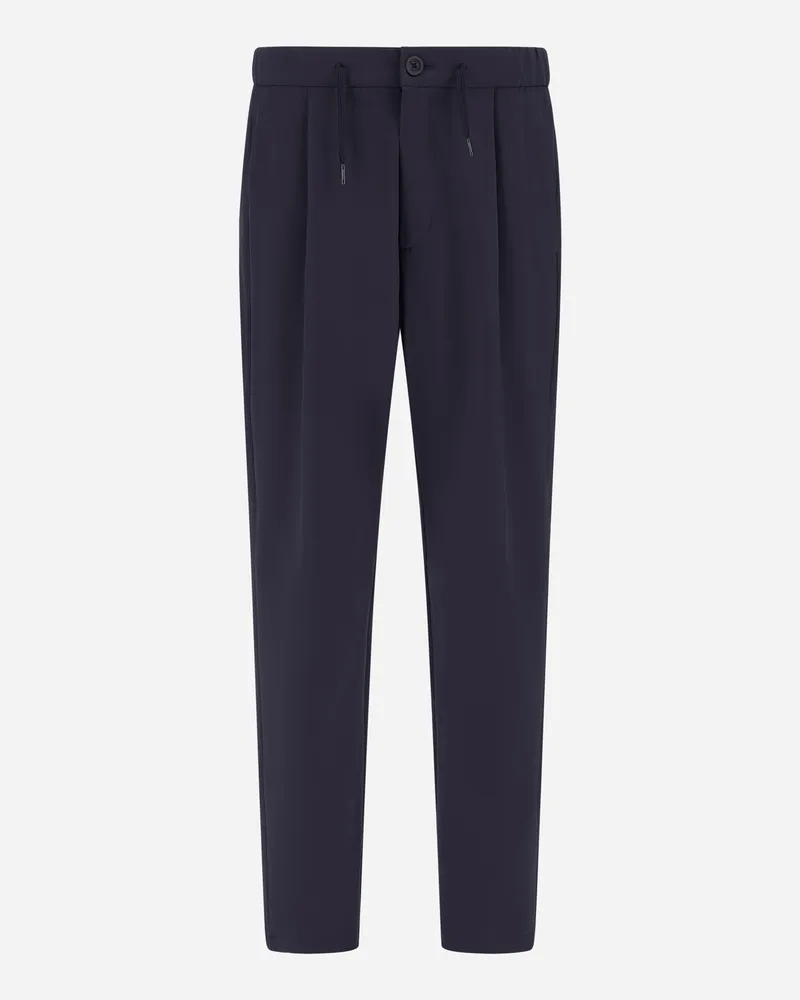 Herno Hose Aus Light Comfort Stretch Woven - Mann Hose Blau Blau