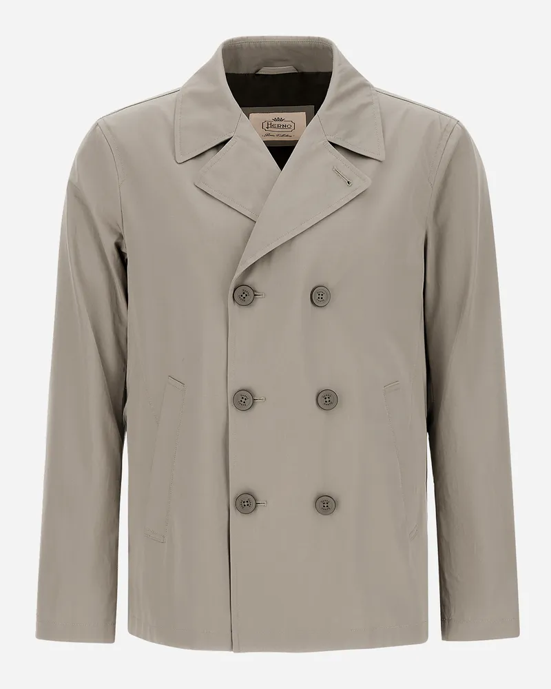 Herno Peacoat Aus Dean Taubengrau