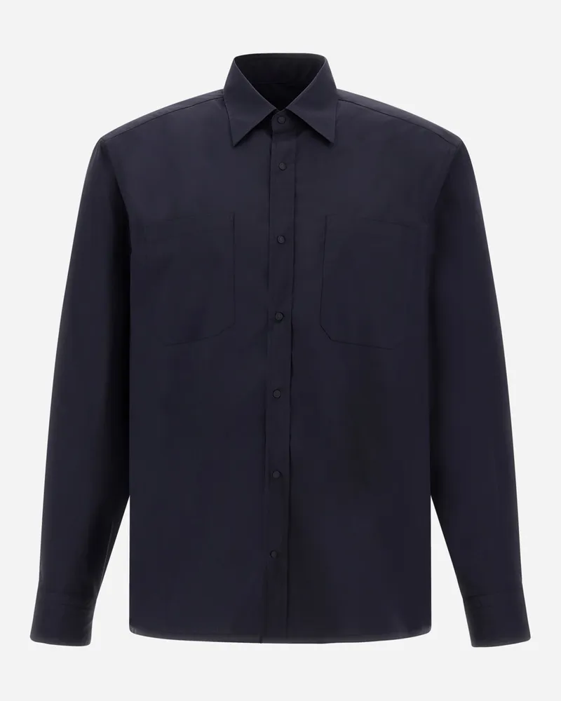 Herno Hemd Resort Aus Stretch-micromodal - Mann Hemden Marineblau Marineblau