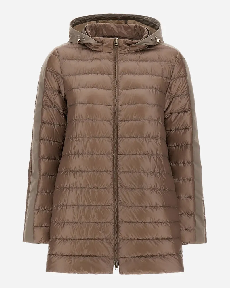 Herno A-shape-jacke Aus Nylon Ultralight Und Techno Taft Taubengrau