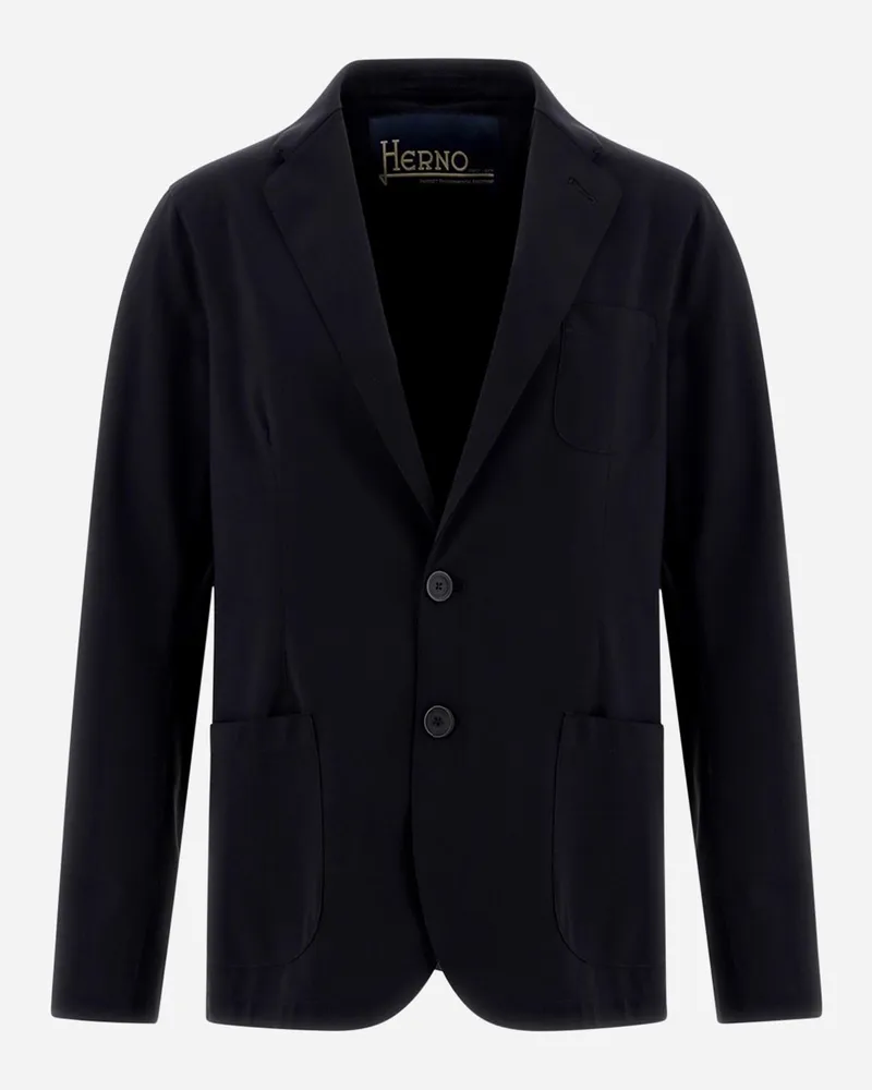 Herno Blazer Aus Light Scuba Schwarz