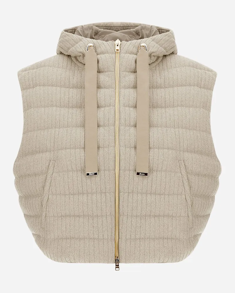 Herno Weste Aus Shiny Ribbed Knit Chantilly