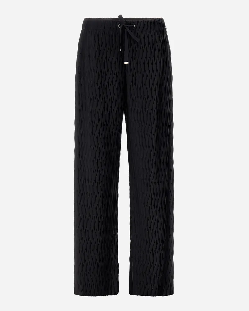 Herno Hose Aus Wrinkled Effect Schwarz