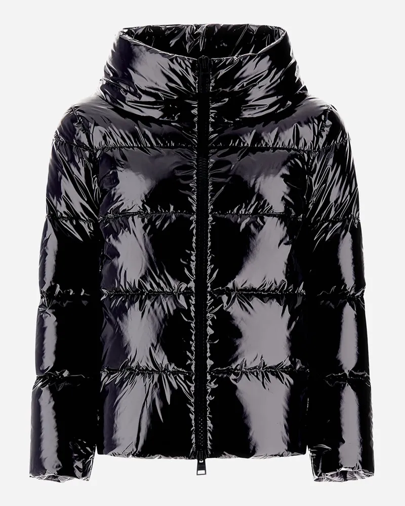 Herno Cappa In Gloss - Frau Capes Schwarz Schwarz