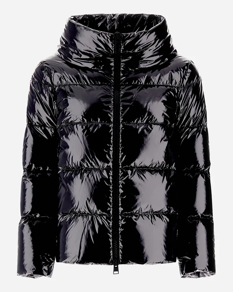 Herno Cappa In Gloss - Frau Capes Schwarz Schwarz