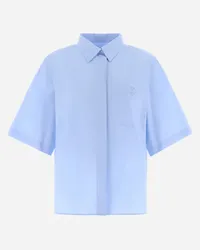 Herno Cotton Kurzarmhemd Hellblau