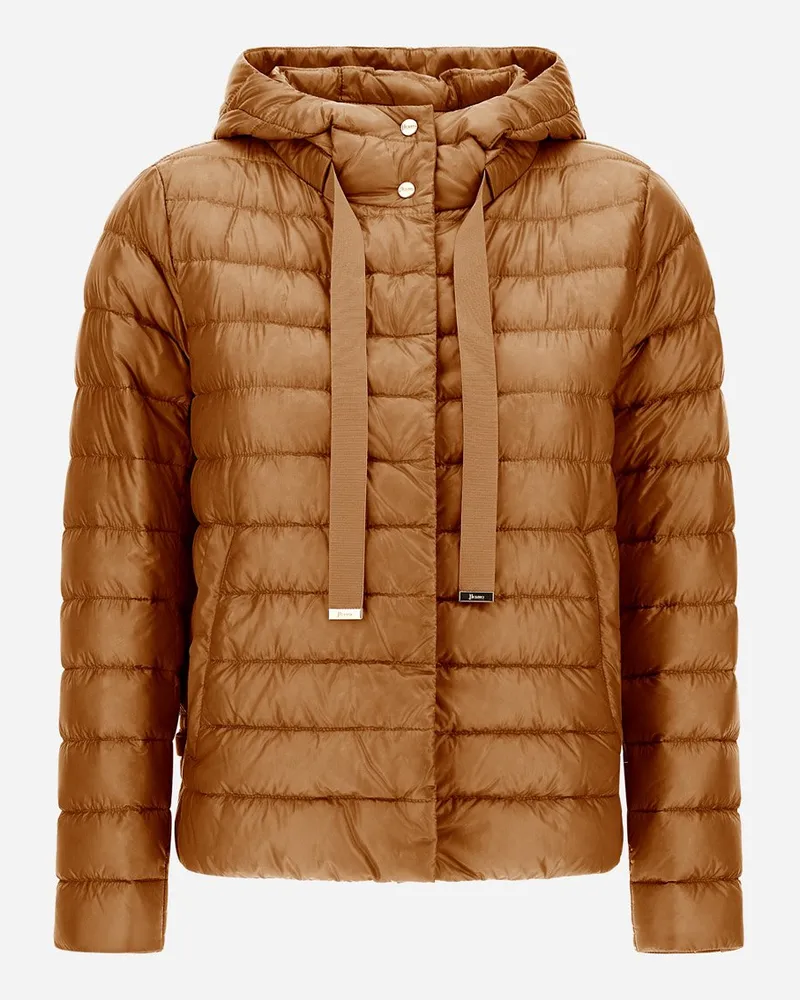 Herno Jacke Aus Nylon Ultralight Camel