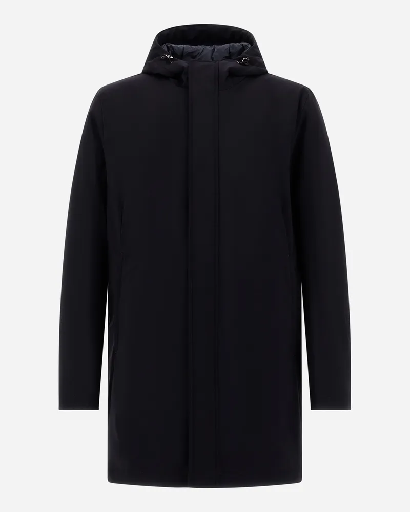 Herno Winterjacke Aus Elastischem Twill - Mann Mäntel & Trenchcoats Blau Blau