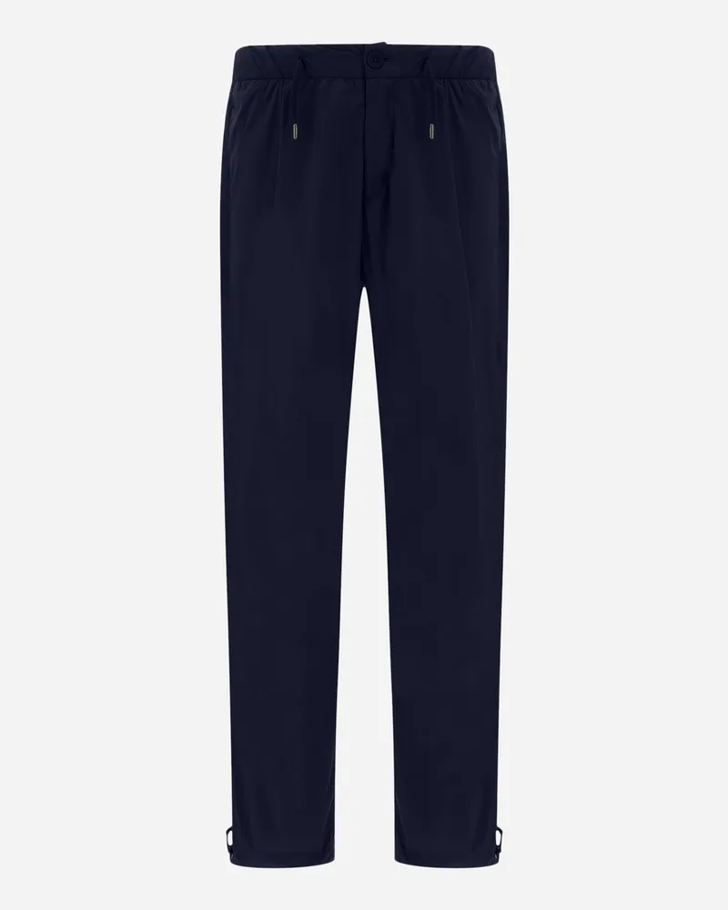 Herno Hose Aus Light Nylon Stretch Blau