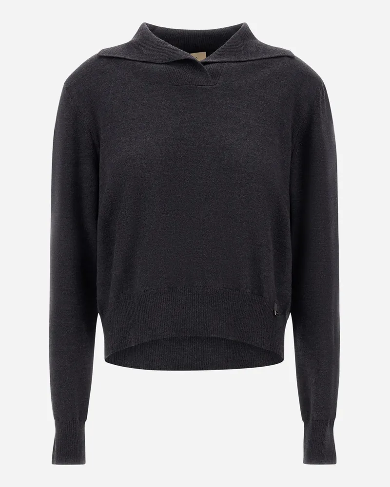 Herno Pullover Aus Wolle Im Glattstrick - Frau Pullover & Strickjacken Eisen Eisen