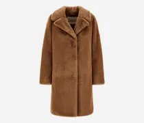 Jacke Aus Alpaka Mit Fransen - Frau Mäntel & Trenchcoats Camel