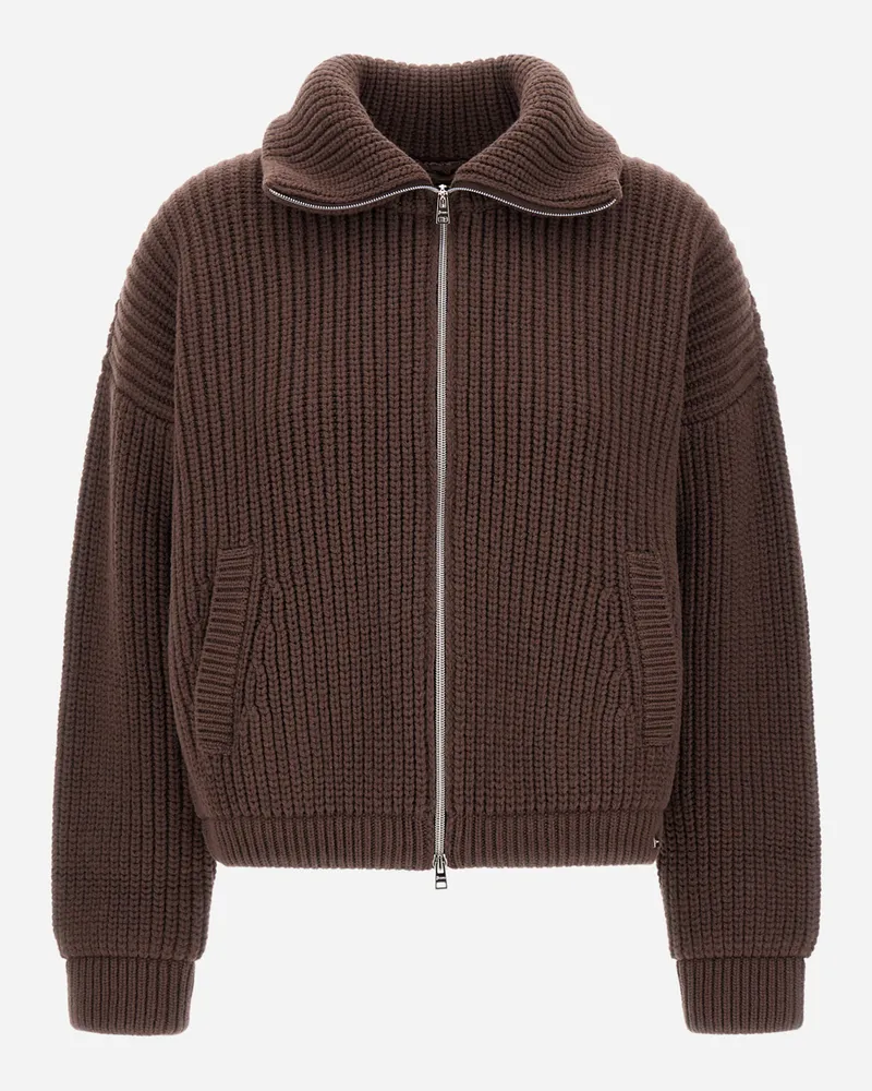 Herno Cardigan Resort Aus Infinity - Frau Pullover & Strickjacken Dunkles Chocolat Dunkles