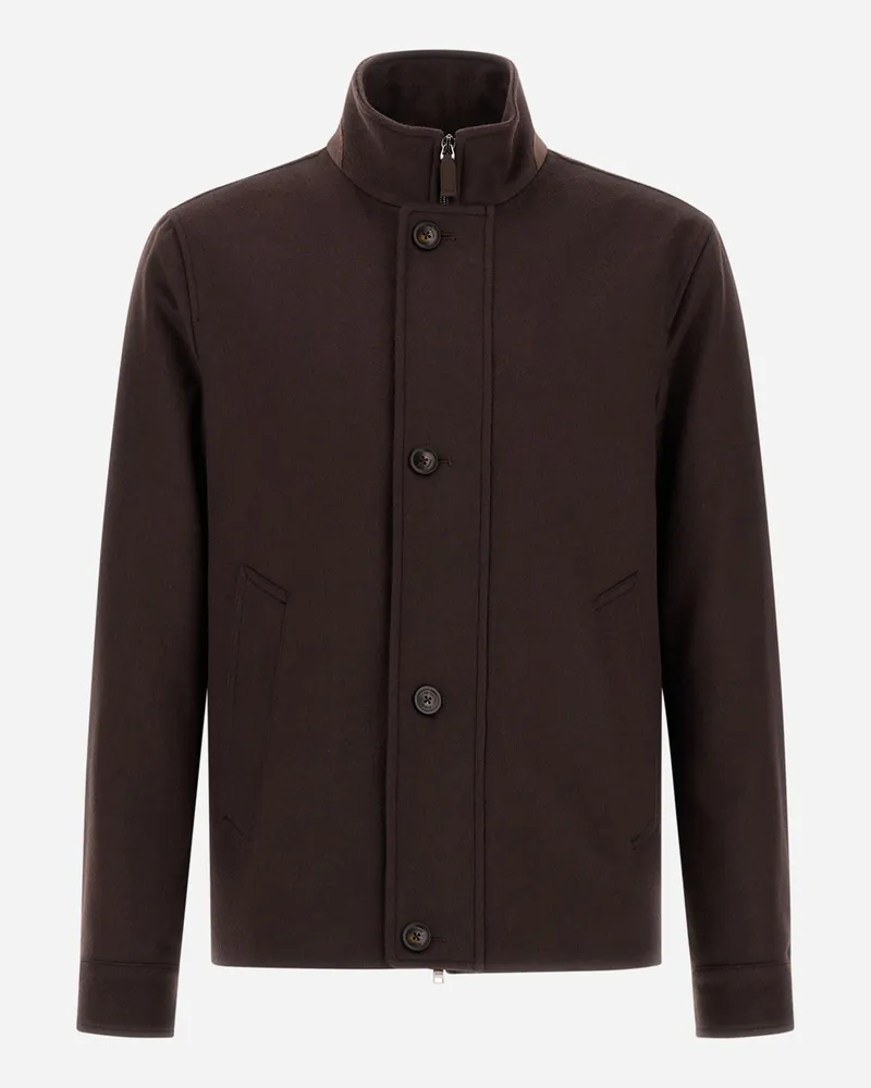 Herno Jacke Aus Reinem Kaschmir - Mann Parka & Jacken Dunkelbraun Dunkelbraun