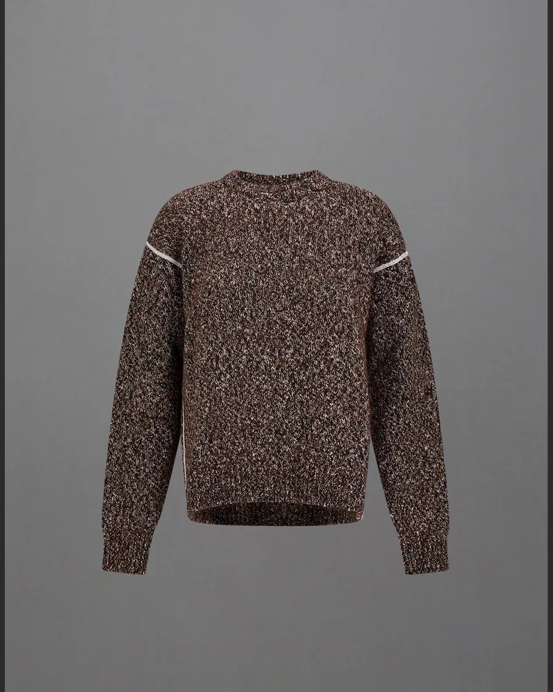 Herno Pullover Laminar Aus Mouliné Knit -   Schwarz Schwarz