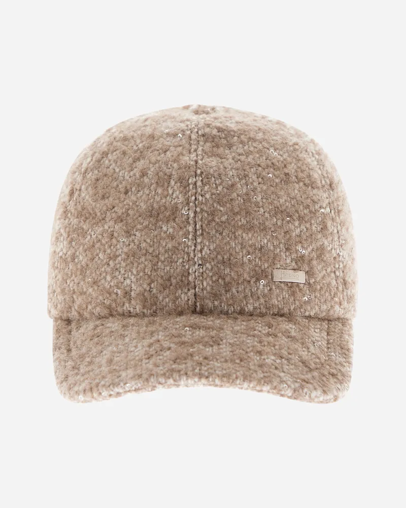 Herno Baseballkappe Aus Alpaka-bouclé-gewebe - Frau Hüte Chantilly Chantilly