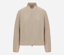 Bomberjacke Resort Aus Extra Feinem Satin - Frau Bomber Chantilly