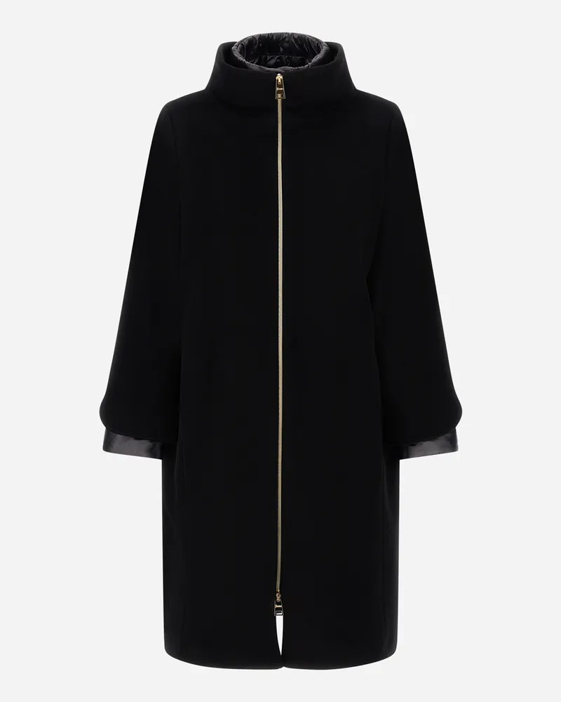 Herno Mantel Aus New Cashmere Und Nylon Ultralight - Frau Mäntel & Trenchcoats Schwarz Schwarz