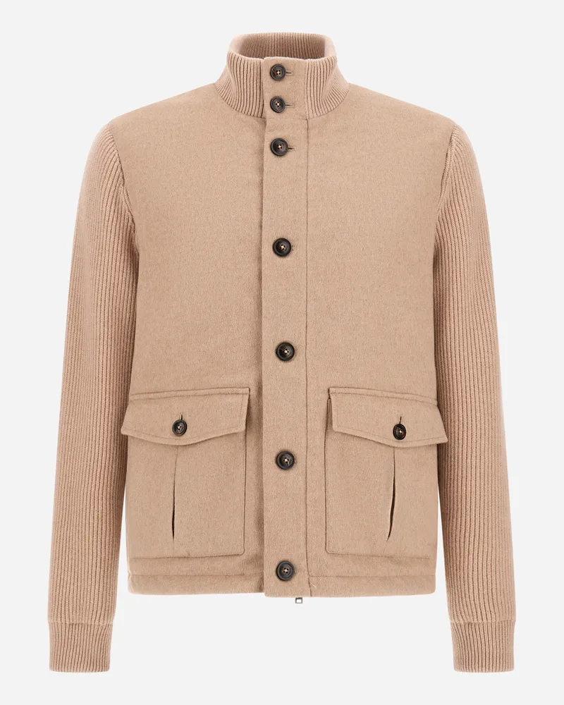 Herno Jacke Aus Kaschmir- Und Mohairwolltuch - Mann Pullover & Strickjacken Chantilly Chantilly