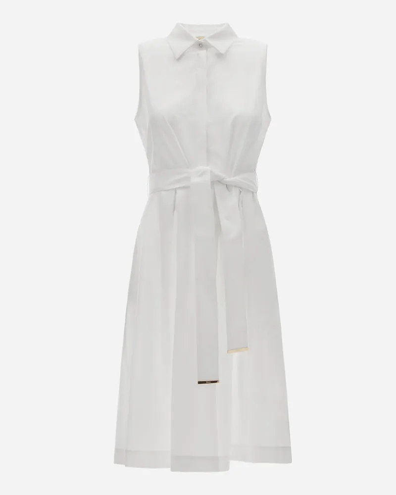 Herno Kleid Aus Structured Nylon Weiß