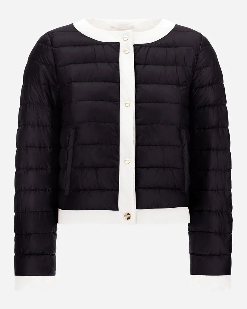 Herno Jacke Aus Nylon Ultralight Und Ecoage Schwarz