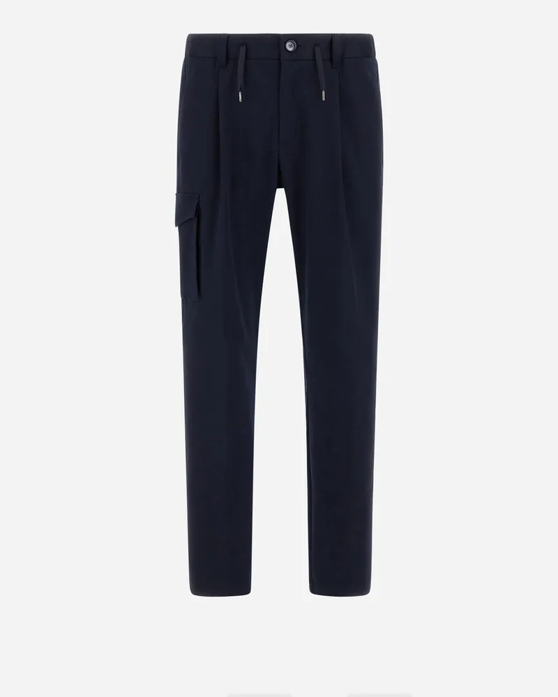 Herno Hose Resort Aus Elastischer Baumwolle - Mann Hose Marineblau Marineblau