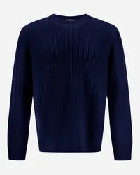 Herno Pullover Aus Wool Cashmere Marineblau