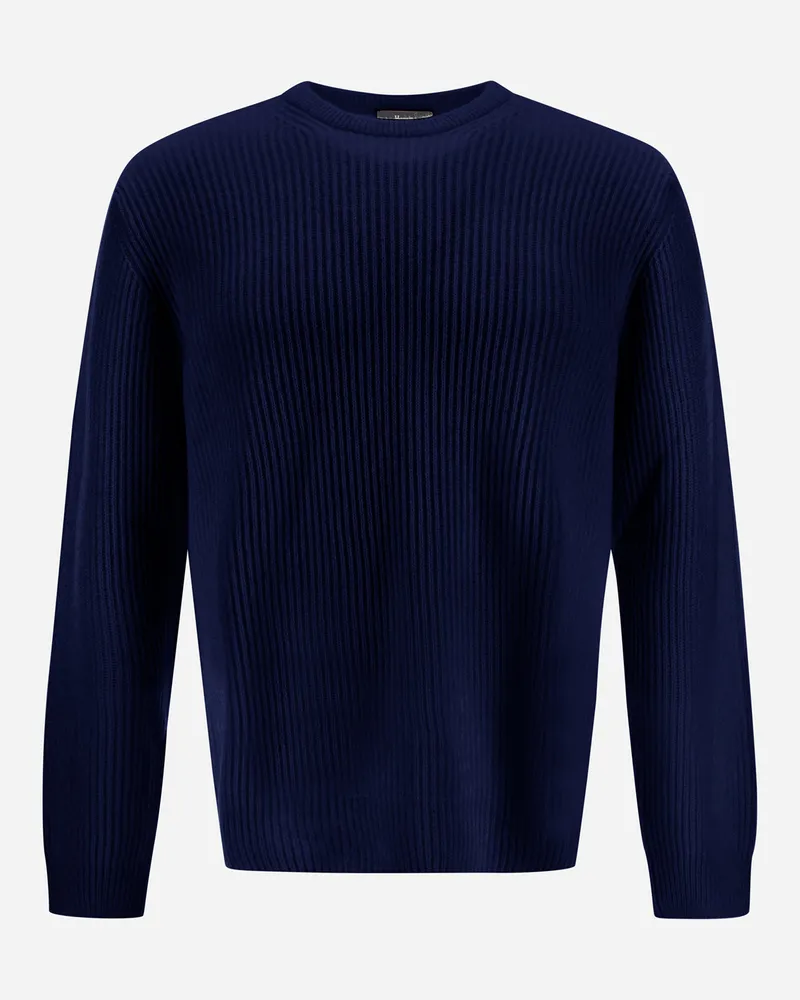 Herno Pullover Aus Wool Cashmere Marineblau