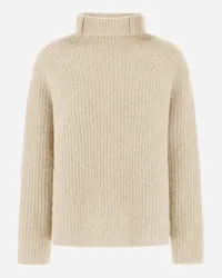 Herno Pullover Aus Plain Alpaca Wool Cremefarben