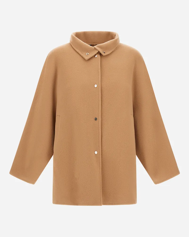 Herno Mantel Aus New Modern Wool Camel