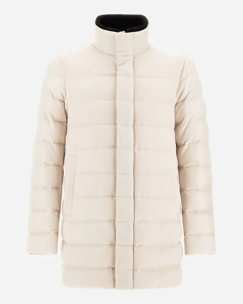 Herno Carcoat Aus Cashmere Silk Und Monogram - Mann Mäntel & Trenchcoats Chantilly Chantilly
