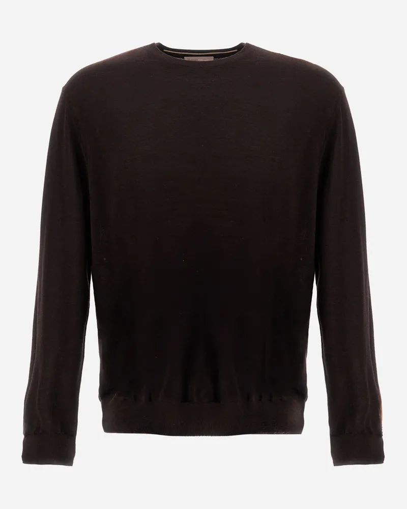 Herno Pullover Resort Aus Wolle Und Seide - Mann Pullover & Strickjacken Dunkelbraun Dunkelbraun
