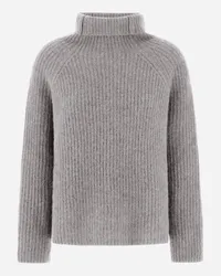 Herno Pullover Aus Plain Alpaca Wool Grau