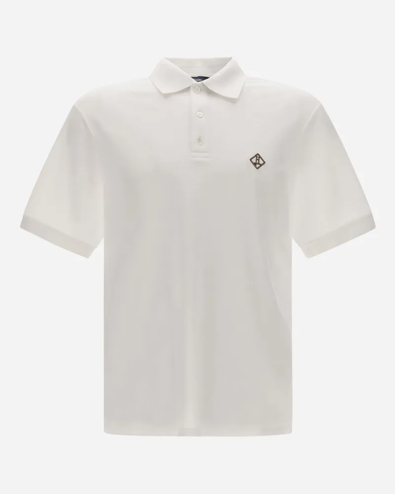 Herno Poloshirt Aus Basic Cotton Pique Weiß