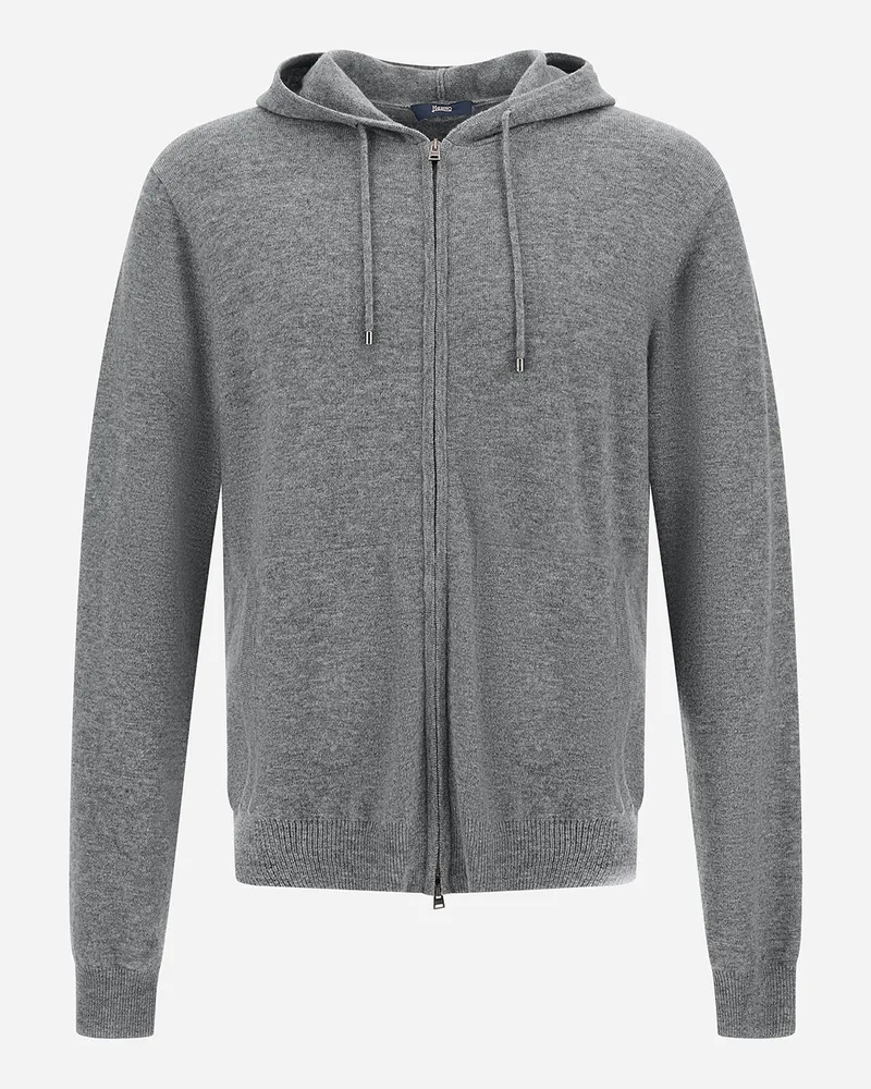 Herno Sweatshirt Aus Immense Wool Cashmere Grau