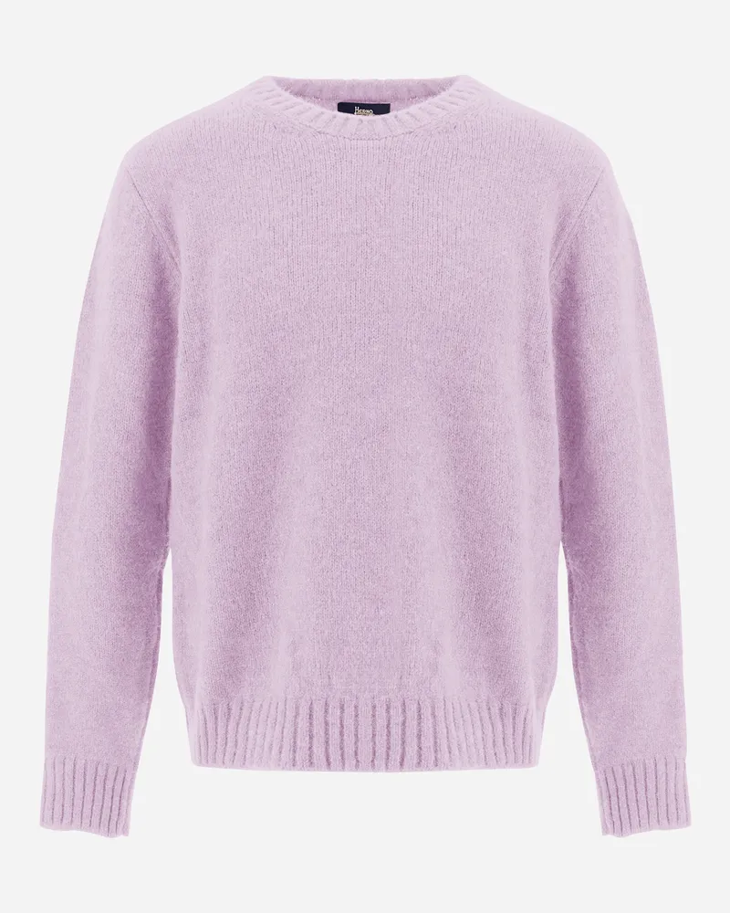 Herno Pullover Aus Plain Alpaca Wool Rosa