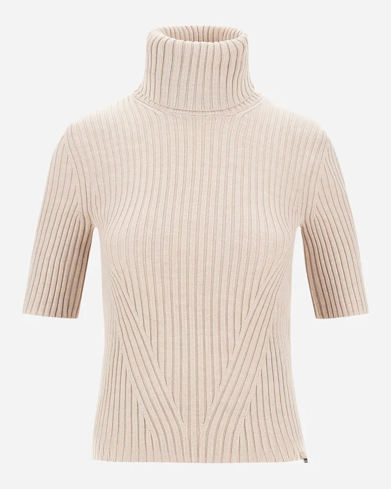 Herno Rollkragenpullover Aus Wolle Im Rippstrick - Frau Pullover & Strickjacken Chantilly/hellblau Chantilly