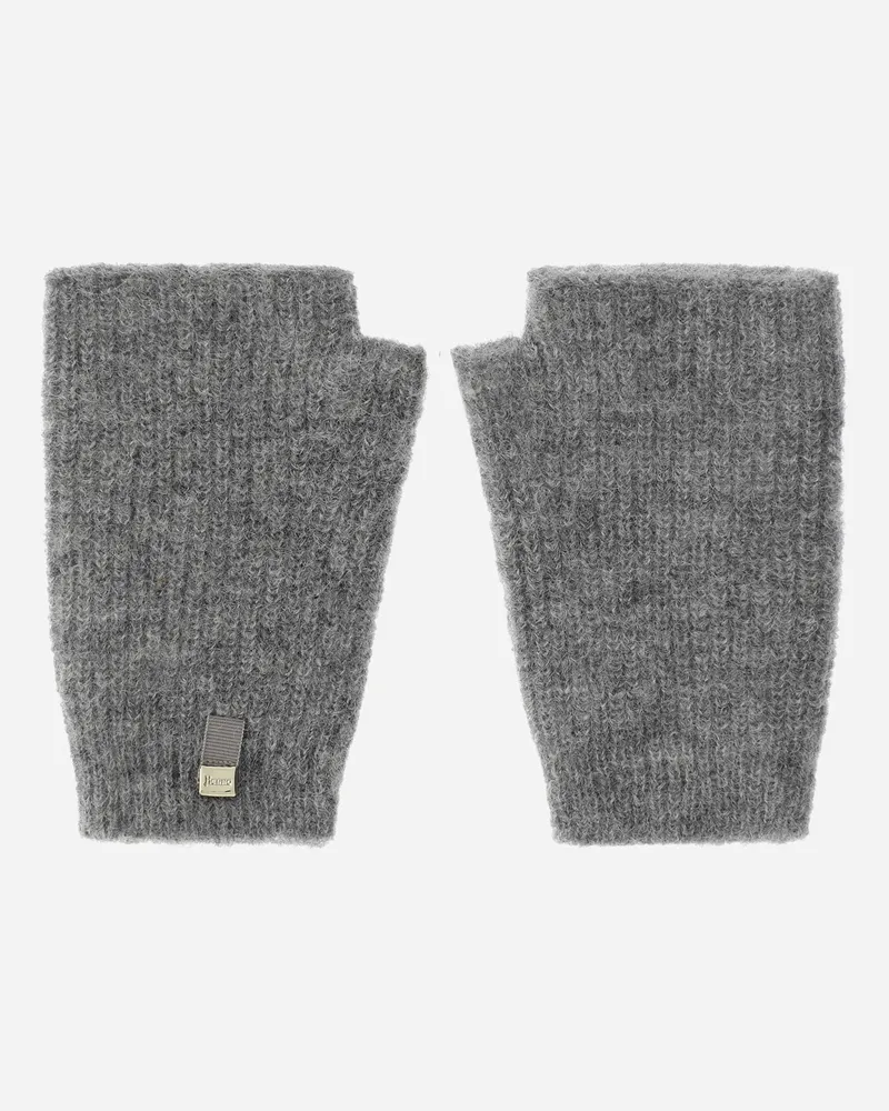 Herno Handschuhe Aus Plain Alpaca Wool Grau