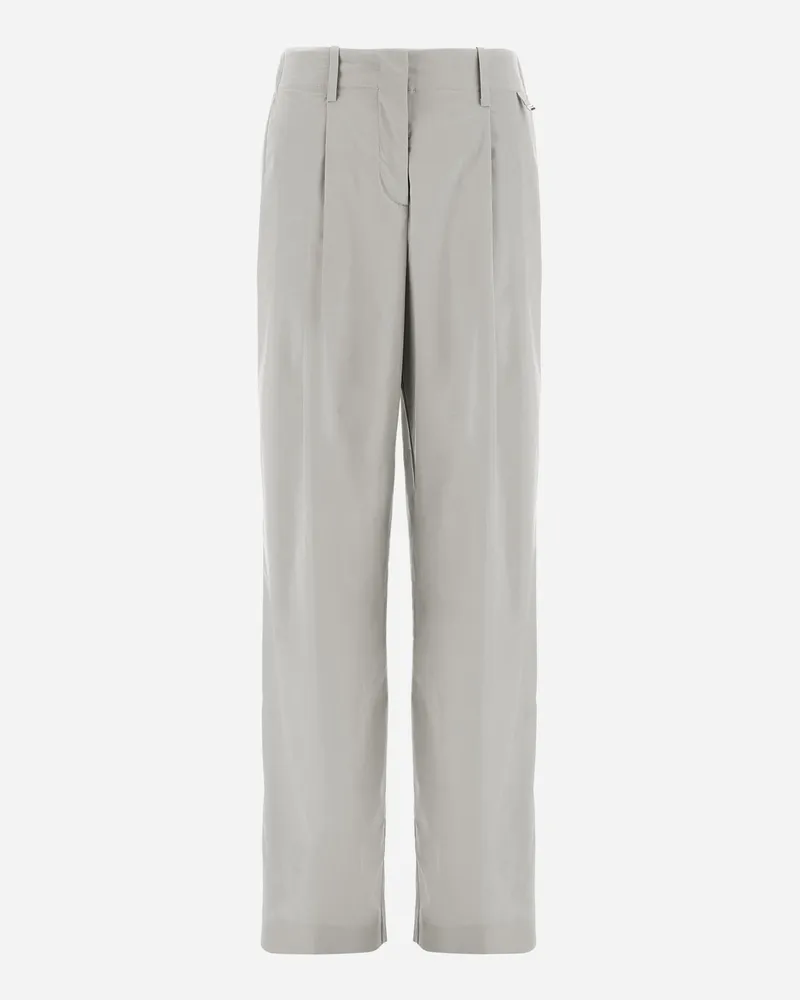 Herno Hose Resort Aus Elastischem Micromodal - Frau Hose Perlgrau Perlgrau