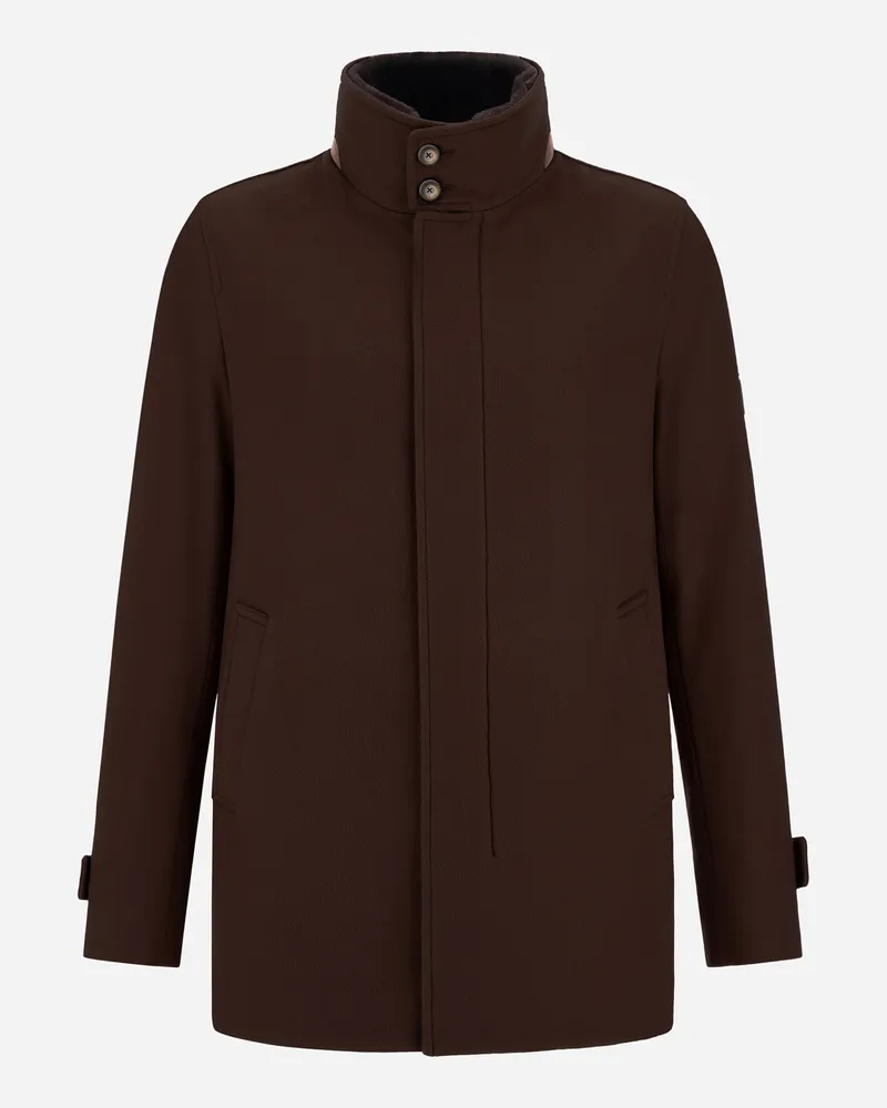 Herno Kurzmantel Aus Reinem Kaschmir Und Suede Effect - Mann Mäntel & Trenchcoats Dunkelbraun Dunkelbraun