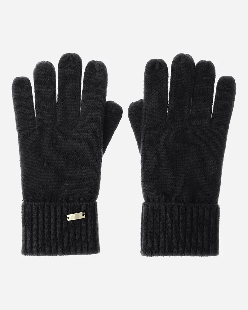 Herno Handschuhe Aus Kaschmir Im Glattstrick - Frau Handschuhe Schwarz Schwarz